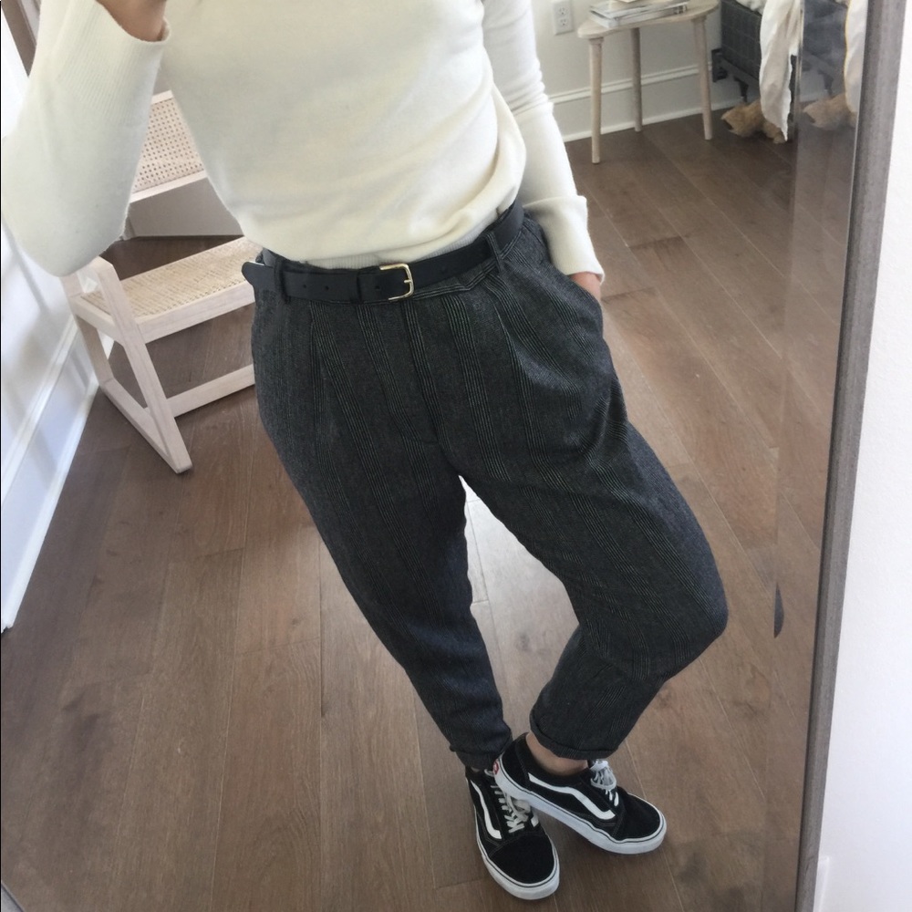 Zara Woman Plaid Checkered Trousers Pants